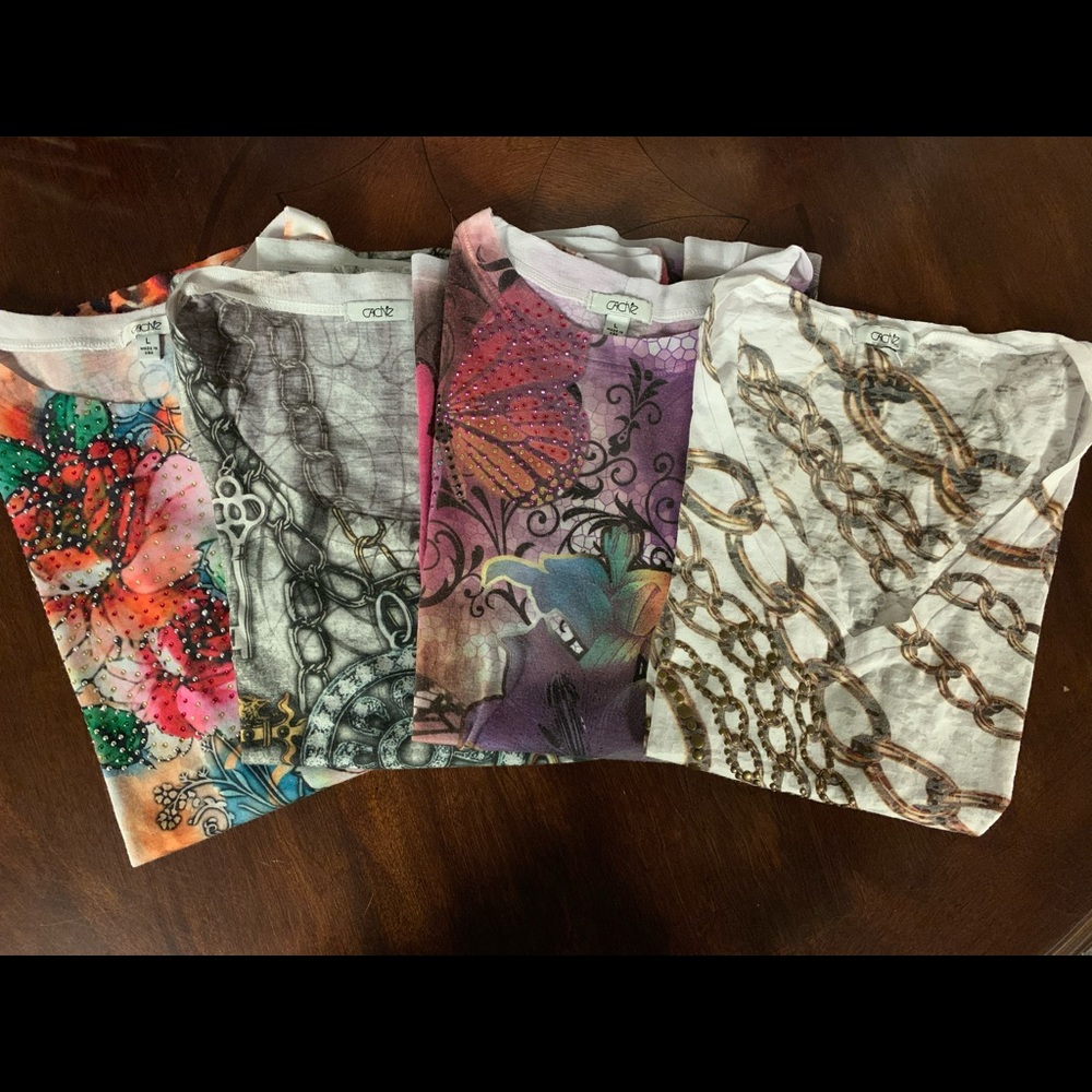 LOT of 4 Cache babydoll tops!